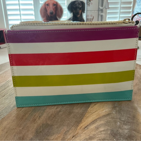 Kate spade notepad + Kate candy stripe pencil pouch / multi use zippered case - Picture 9 of 13